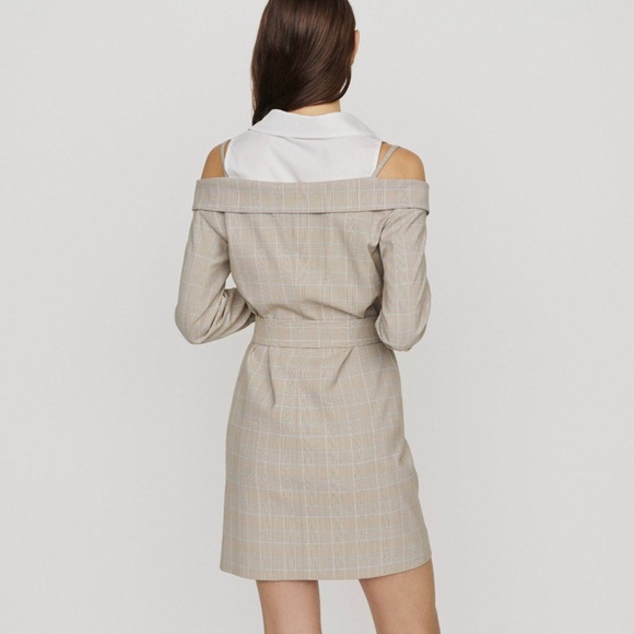 MAJE BEIGE REDWAN PLAID DRESS - Picture 3 of 7